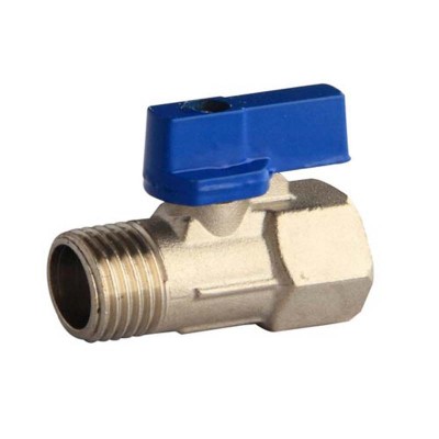 China Female Male Threaded Brass Mini ball valve 1/4 for water air oil and gas