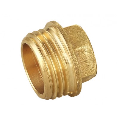 Brass Copper compression screw end Flanged plug pipe plumbing fitting