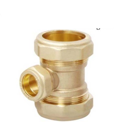 Brass Elbow Tee Reducer Pipe Fitting Reducing Tee For Copper Pipe